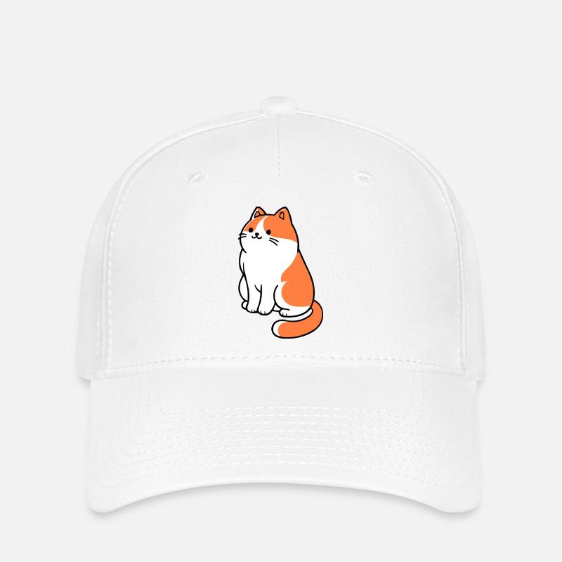 Chat - Casquette Flexfit - blanc