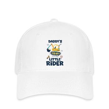 Daddy's Little Pilot Baby Excavator Construction Site - Flexfit Cap - white - Front