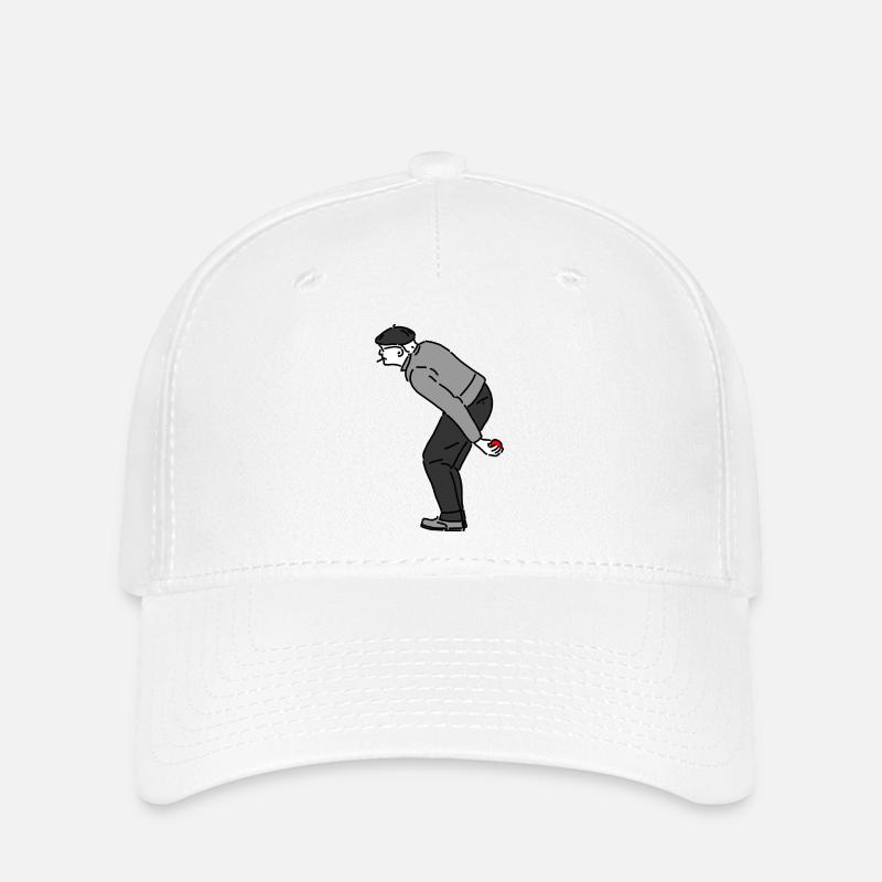 Giocatore di bocce mancino - Flexfit Cap - bianco