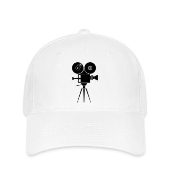 caméra - Casquette Flexfit - blanc - Devant