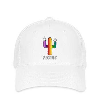 Fuctus Cactus Rainbow Funny F-off - Flexfit Cap - white - Front