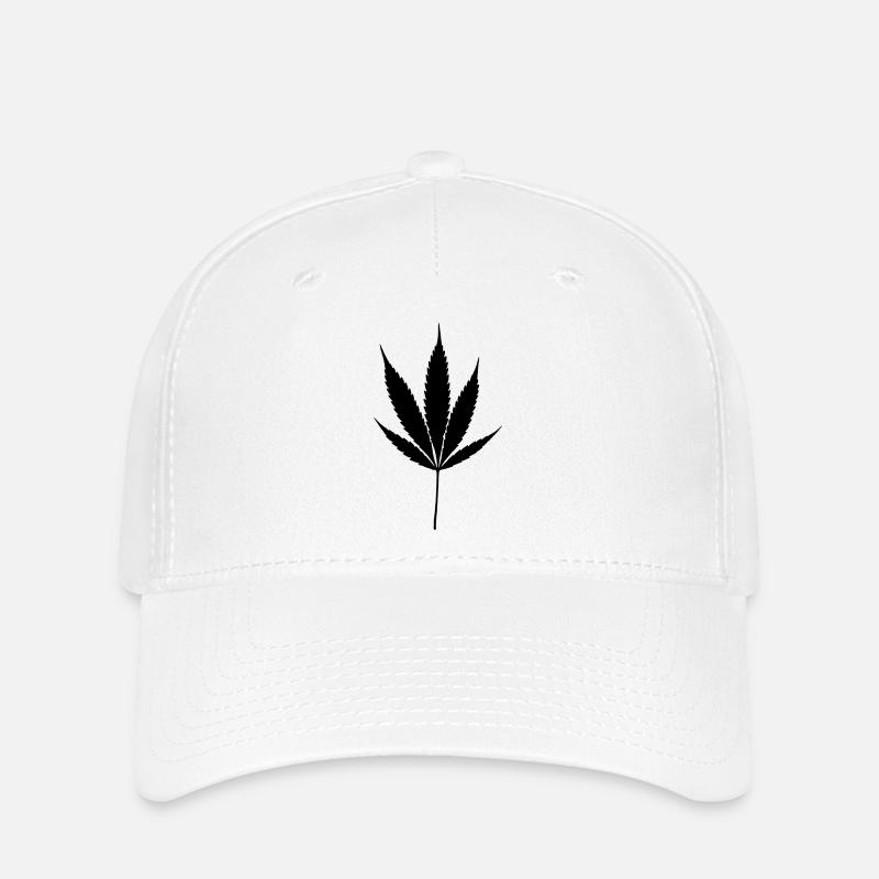 Hanfblatt Symbol - Flexfit Cap - Weiß