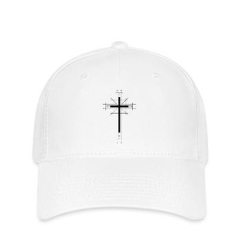 Schwarzes Kreuz - Flexfit Cap - Weiß - Vorne