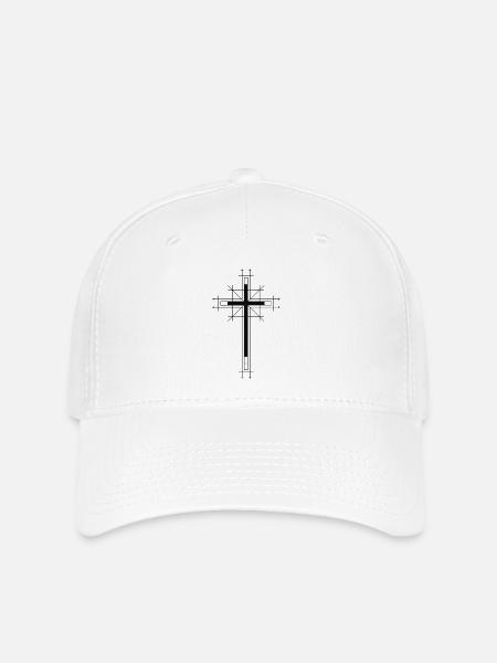 Schwarzes Kreuz - Flexfit Cap - Weiß