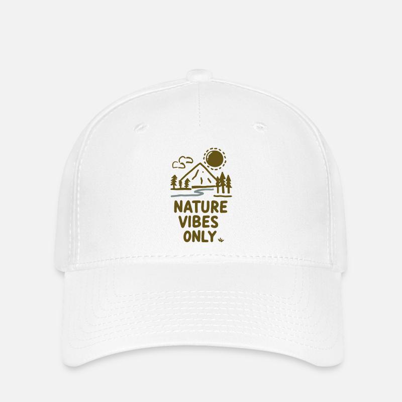 Nature Vibes Only - Flexfit Cap - white