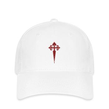 Kreuz des Heiligen Jakob - Flexfit Cap - Weiß - Vorne