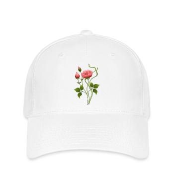 Blumen - Flexfit Cap - Weiß - Vorne
