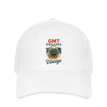 GMT Dreams für Fans von Uhren mit GMT Funktion - Flexfit Cap - Weiß - Vorne