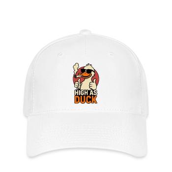 High as Duck - THC Ente - Flexfit Cap - white - Front
