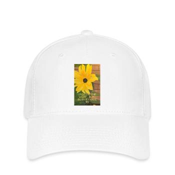 Sunflower with Inspirational Quote - Flexfit Cap - white - Front