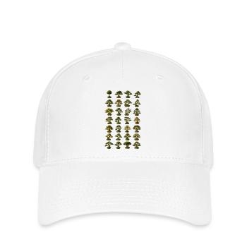 Collection de divers bonsaïs - Casquette Flexfit - blanc - Devant