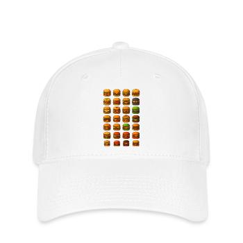 Vielfaltige Burger-Designs für Food-Liebhaber - Flexfit Cap - Weiß - Vorne