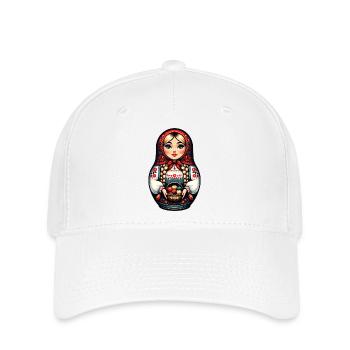 Matriochka en russe Matriochka Poupée Russe - Casquette Flexfit - blanc - Devant
