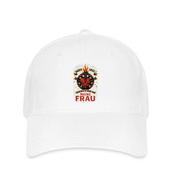 Darts Spiel Liebe Frau, mein bester Wurf Schatz - Flexfit Cap - Weiß - Vorne