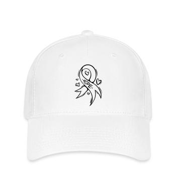 Cœur en boucle cancéreuse Hope - Casquette Flexfit - blanc - Devant