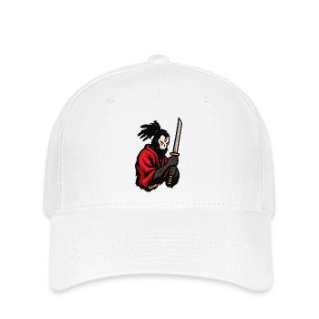 Roter Mantel Ninja Katana - Flexfit Cap - Weiß - Vorne