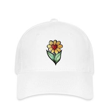 Herzblumen-Aquarell - Flexfit Cap - Weiß - Vorne