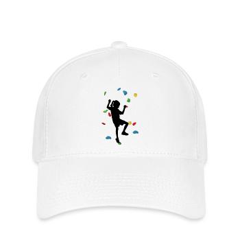 Fille du mur d’escalade - Casquette Flexfit - blanc - Devant