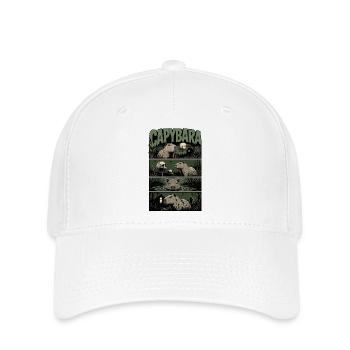 Night Swim Capybara Horror - Flexfit Cap - white - Front