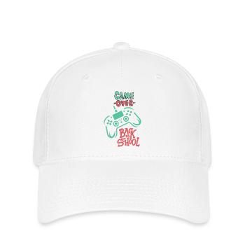 Game Over Back to School - Flexfit Cap - white - Front