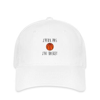 J'peux pas j'ai basket - Casquette Flexfit - blanc - Devant