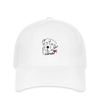Labrador ❤ - Flexfit Cap - Weiß - Vorne