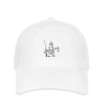 Fishing funny pitch - Flexfit Cap - white - Front