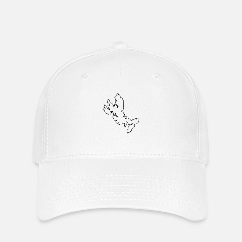 Isle of Skye Map outline - Flexfit Cap - white