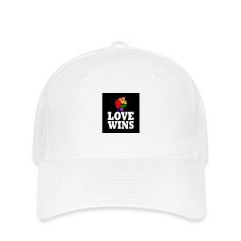 Love wins - Casquette Flexfit - blanc - Devant