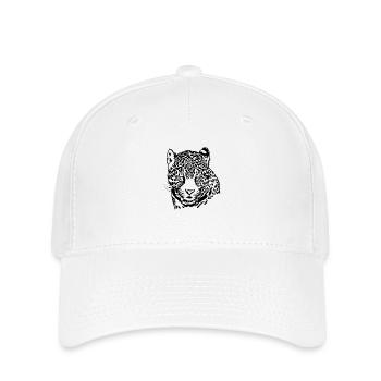 Jaguar Face Graphic Cool Big Cat Wild Animal Lover - Flexfit Cap - white - Front