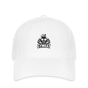 GymRat Flexing - Flexfit Cap - Weiß - Vorne