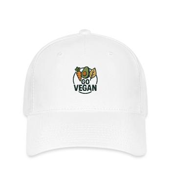 Go Vegan - Flexfit Cap - white - Front