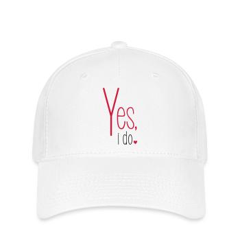 Yes i do Junggesellenabschied Braut BräutigamHerz - Flexfit Cap - Weiß - Vorne