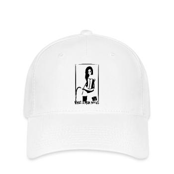 what a man needs - sexy Domina Herrin Lady - Flexfit Cap - Weiß - Vorne
