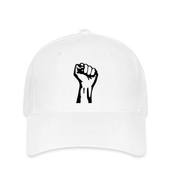 1 color - against capitalism working class war - Flexfit Cap - Weiß - Vorne