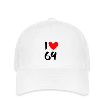 I love 69 - Flexfit Cap - white - Front