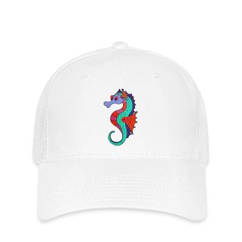 Hippocampe ardent aux couleurs fraîches - Casquette Flexfit - blanc - Devant