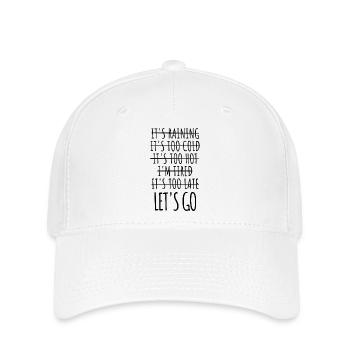 Motivations-Zitat - Flexfit Cap - Weiß - Vorne