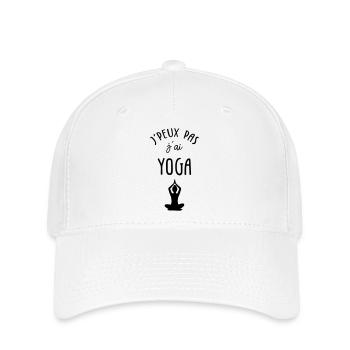 J'peux pas J'ai Yoga - Casquette Flexfit - blanc - Devant