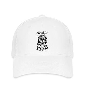 Articulation du crâne du fumeur Kush - Casquette Flexfit - blanc - Devant