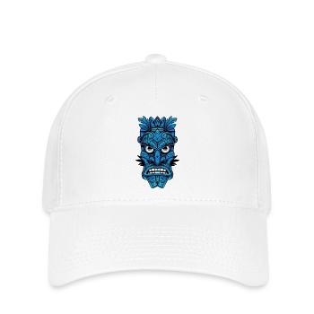 Hawaï Totem Bleu - Casquette Flexfit - blanc - Devant
