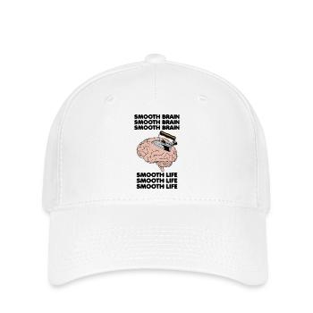 Smooth Brain Smooth Life Funny Oddly Specific Meme - Flexfit Cap - white - Front