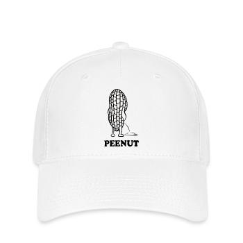 PeeNut - eine Erdnuss muss pinkeln, Wortspiel - Flexfit Cap - Weiß - Vorne