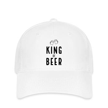 Abstrakte Schattenkunst in Schwarz Weiß - Flexfit Cap - Weiß - Vorne
