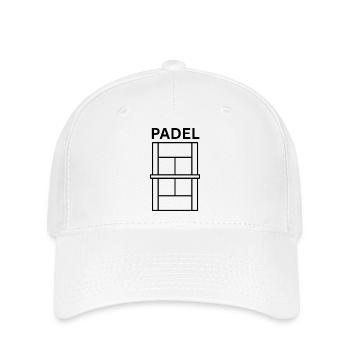 Terrain de padel - Casquette Flexfit - blanc - Devant