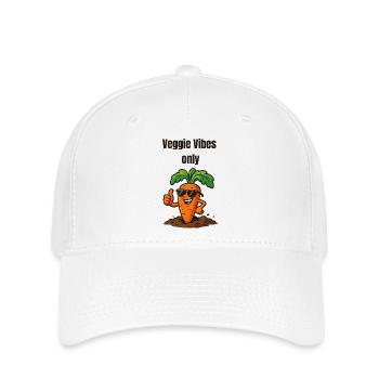 Veggie Vibes Carrot with Style Vegetable Illustrations - Flexfit Cap - white - Front