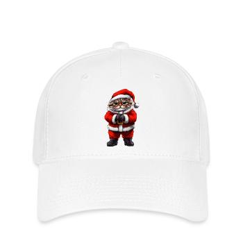 Chats Noël - Casquette Flexfit - blanc - Devant