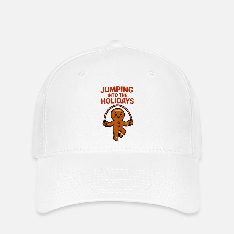Gingerbread saute dans les fêtes - Casquette Flexfit - blanc
