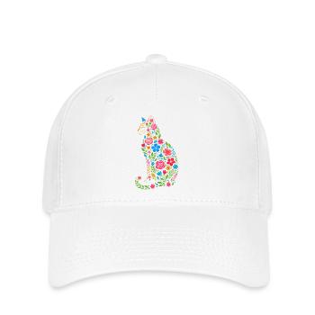 Fleurs de chat - Casquette Flexfit - blanc - Devant