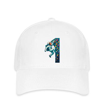 Bouldering Astronaut Hovering Easy Climbing Gesche - Flexfit Cap - white - Front